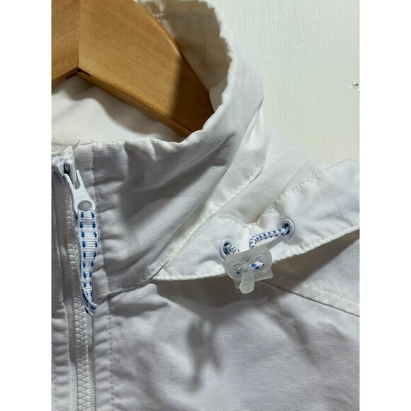Land's End Rain Jacket Windbreaker White Size S 6-8 - Picture 10 of 14